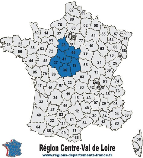carte du Loiret et de la région Centre-Val de Loire