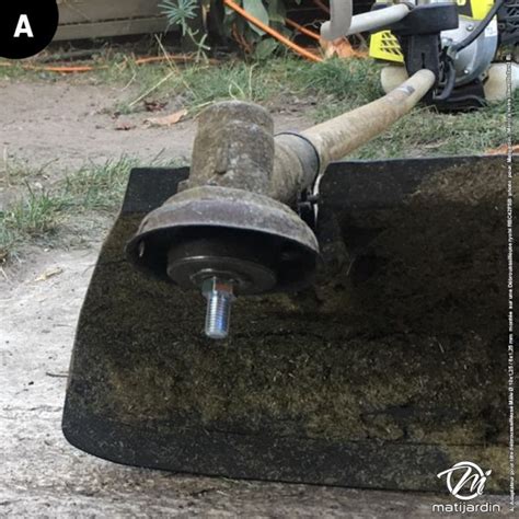 Schéma d'un adaptateur de tête de débroussailleuse