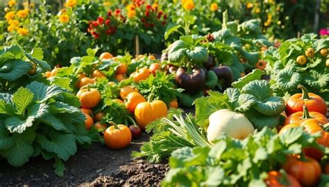 potager en plein été avec des légumes variés