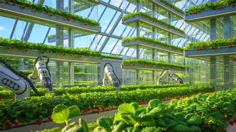 Exploitation horticole moderne avec serres et équipements