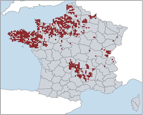 Carte de répartition du miscanthus en France