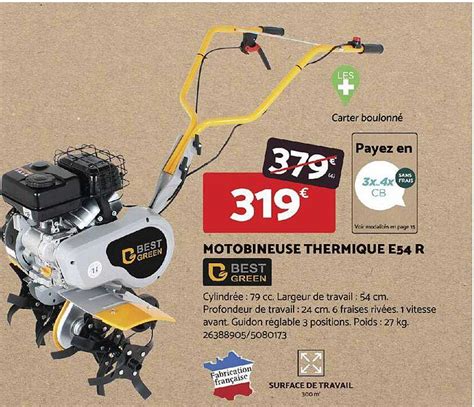 Motobineuse Bricomarché Bestgreen TM70 en action
