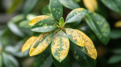 Dégâts du tigre du rhododendron sur feuille