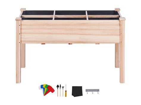 Schéma technique d'assemblage d'une jardinière en bois surélevée