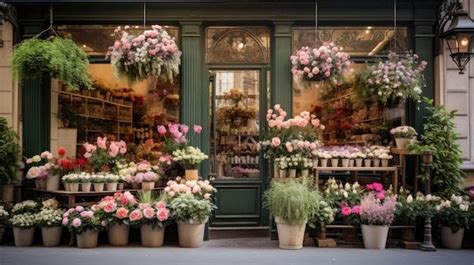 une boutique de fleuriste tropicale typique avec des bougainvilliers en façade au Marin
