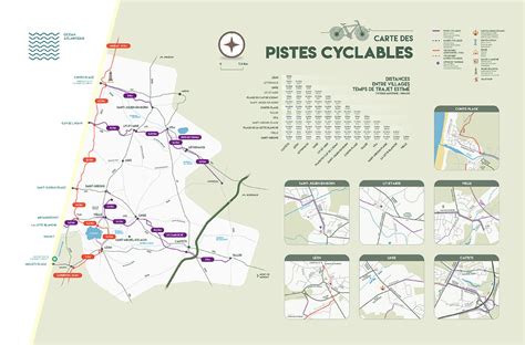Carte de la piste cyclable reliant Bayssan au littoral