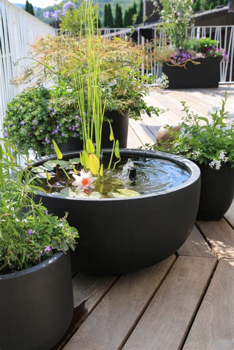 Exemple de mini-bassin sur une terrasse