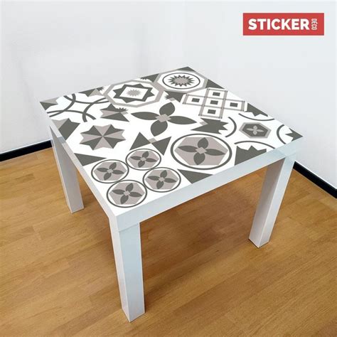 Table IKEA LACK transformée avec mosaïque