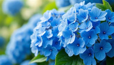Scène romantique sous la pluie avec des hortensias bleus