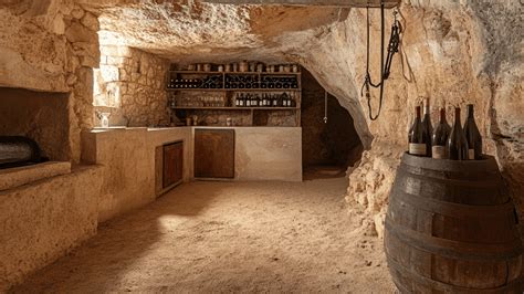 Image d'une cave de conservation avec des racines de panais dans le sable