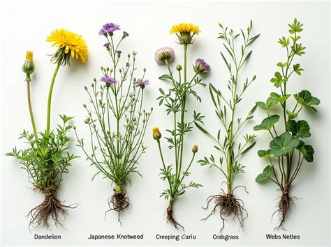 Schéma des stades de croissance des mauvaises herbes