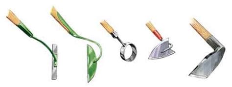 Divers types de binettes et sarcloirs