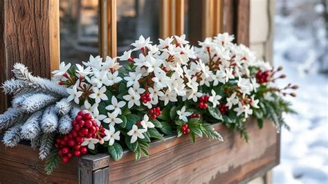 Jardinière d'hiver avec des hellébores et des bruyères