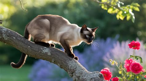 Chat curieux observant un jardin depuis une hauteur