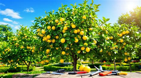 Illustration ésotérique d'un citronnier entouré d'une aura lumineuse
