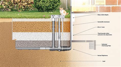 Schéma montrant la composition idéale du substrat : une couche de drainage au fond, suivie du mélange tourbe/sable