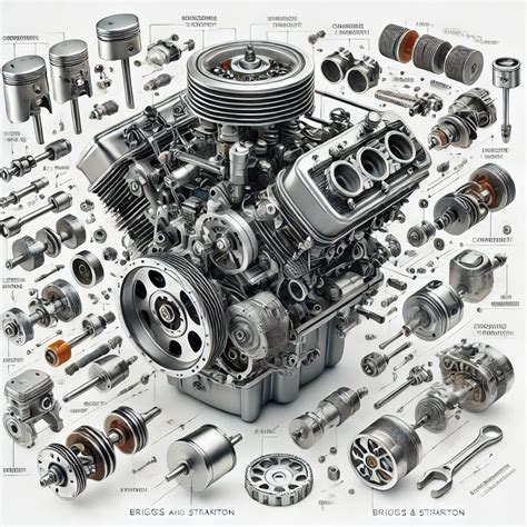 Vue éclatée d'un moteur 2 temps de débroussailleuse
