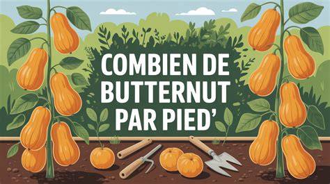 Illustration d'une courge Butternut mûre sur pied