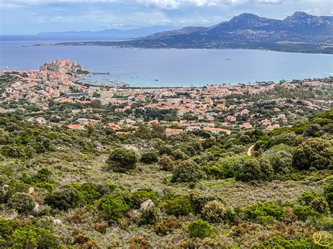 Vue panoramique sur la citadelle de Calvi et la baie de la Revellata