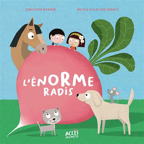 Illustration d'un grand-père tirant un énorme radis