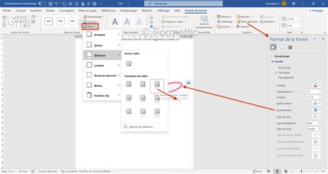 Schéma des options de contour dans l'onglet Format de l'image