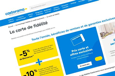 Infographie sur les avantages de la carte de fidélité Castorama