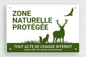 panneau d'information forestière en zone protégée