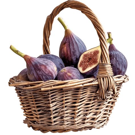 Panier rempli de figues mûres