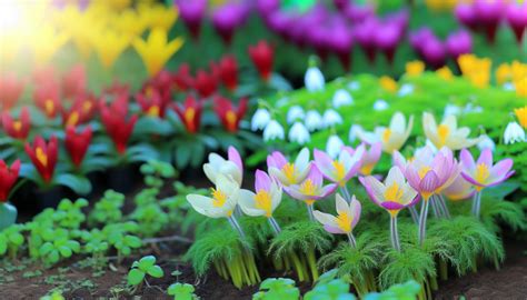 Photo de perce-neige associés à d'autres fleurs printanières