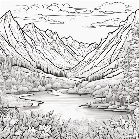 illustration d'un paysage montagneux avec un prunier de Briançon en fleurs