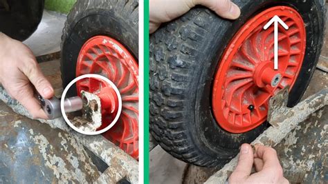 Infographie illustrant les étapes de maintenance d'une brouette maraîchère (nettoyage, graissage, vérification des pneus)