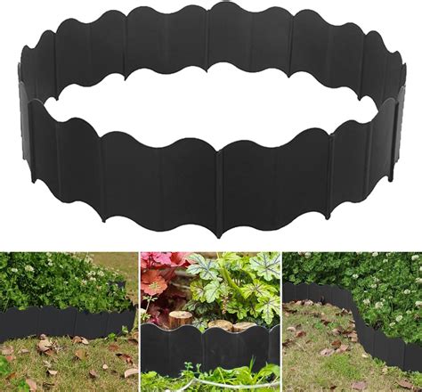 Formes de bordures de jardin en plastique flexibles et rigides