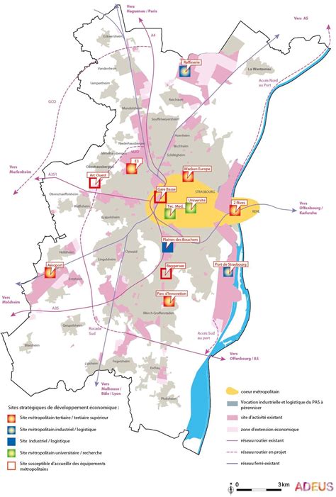 carte de l'Eurométropole avec les jardins partagés