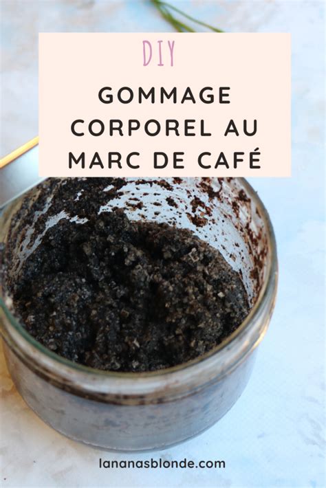 Schéma expliquant les étapes d'un gommage corporel au marc de café