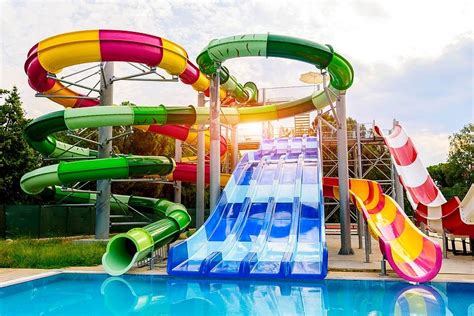 Schéma des différents toboggans du parc aquatique