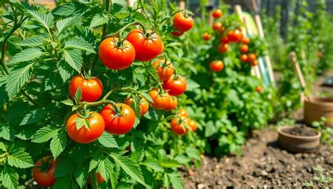 Tomates saines et luxuriantes