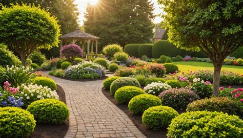 Un jardin verdoyant et bien entretenu