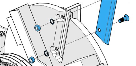 Schéma technique montrant le montage des couteaux sur un axe de scarificateur