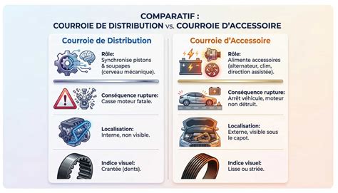 Diagramme comparatif montrant la différence entre une courroie neuve et une courroie usée au niveau de la gorge de la poulie