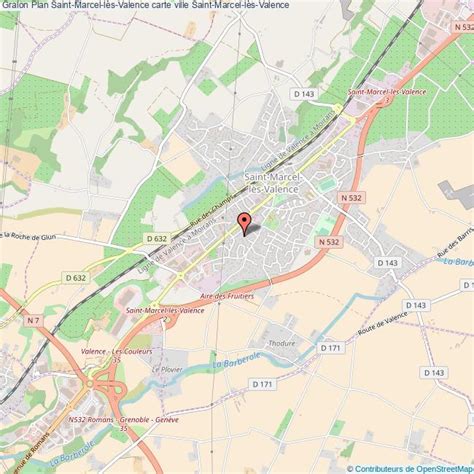 Carte de Saint-Marcel-lès-Valence et de l'A49