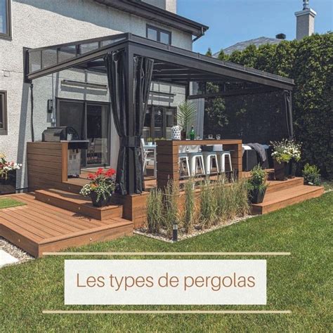 Différents types de pergolas (adossée, autoportante)