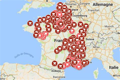 Carte des magasins Carrefour en France