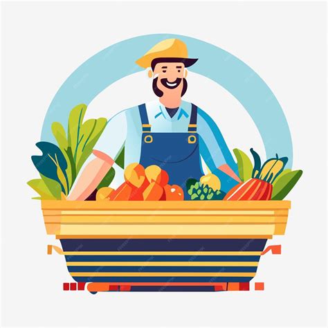 Un jardinier souriant entouré de légumes géants