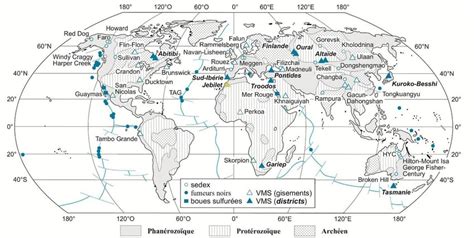 Carte des principaux gisements mondiaux de potasse