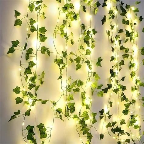 Guirlande de lierre artificiel lumineux