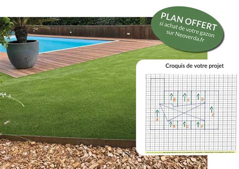 Plan de calepinage pour gazon synthétique