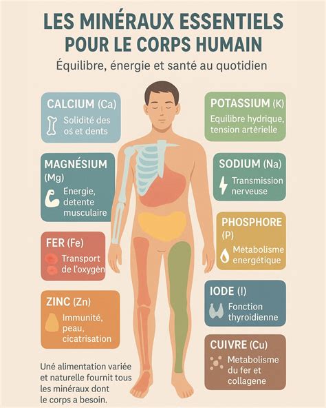 Infographie sur les rôles des principaux minéraux (NPK, Magnésium, Fer, Manganèse)