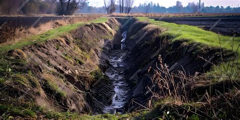 Champ de prêles sauvages au bord d'un fossé