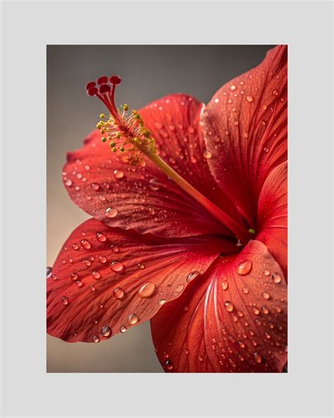 Gros plan sur une fleur d'hibiscus avec son cœur saillant