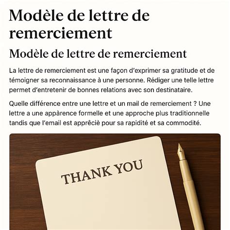 personne écrivant une lettre de remerciement